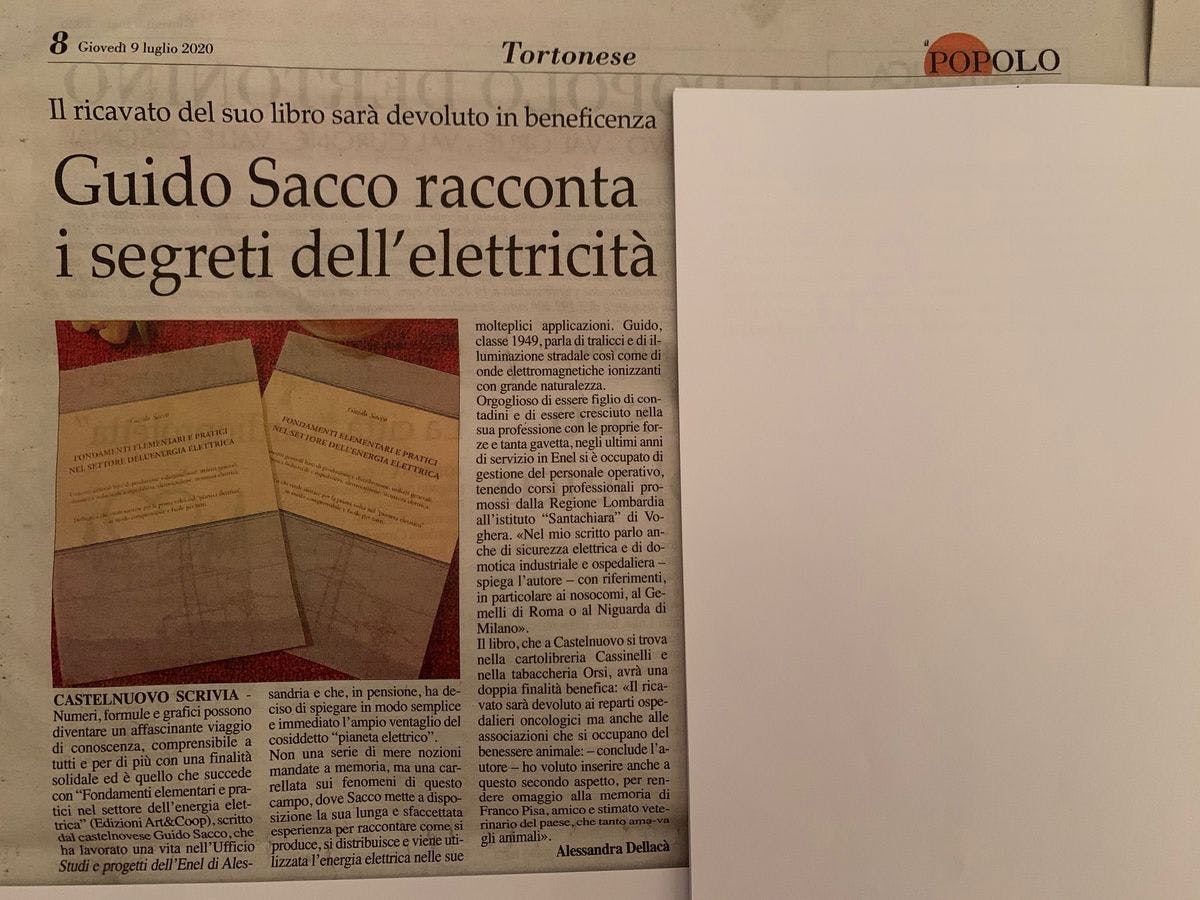 Guido Sacco racconta i segreti dell'elettricità