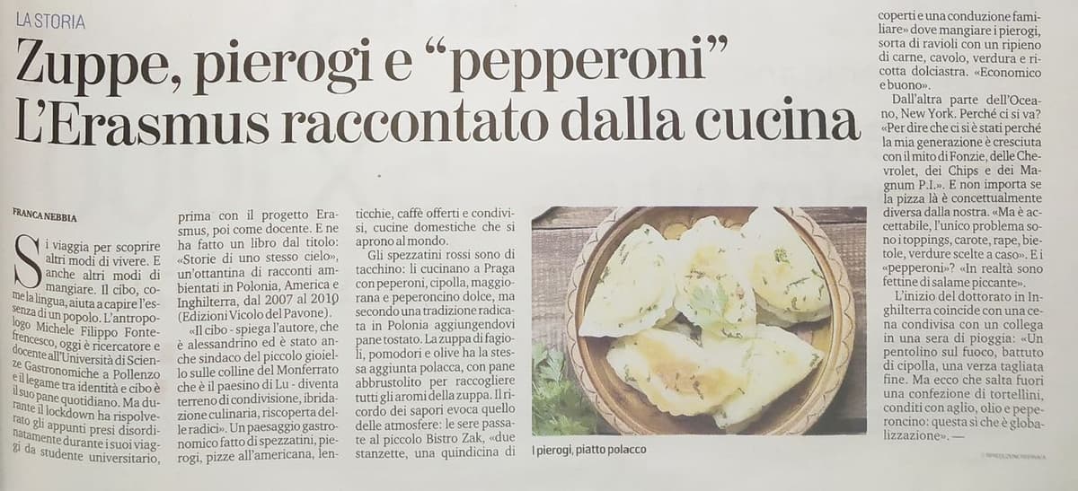 Zuppe, pierogi e "pepperoni", l'Erasmus raccontato dalla cucina