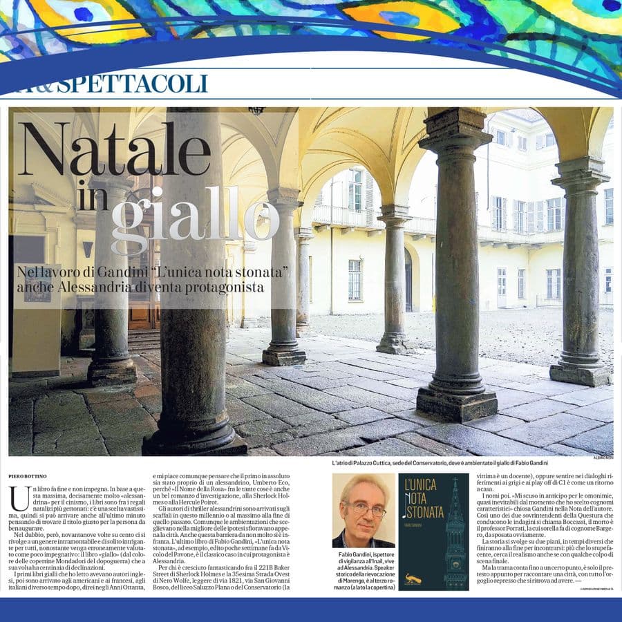 Natale in giallo - Recensione di Piero Bottino su "La Stampa" del 23 dicembre 2021