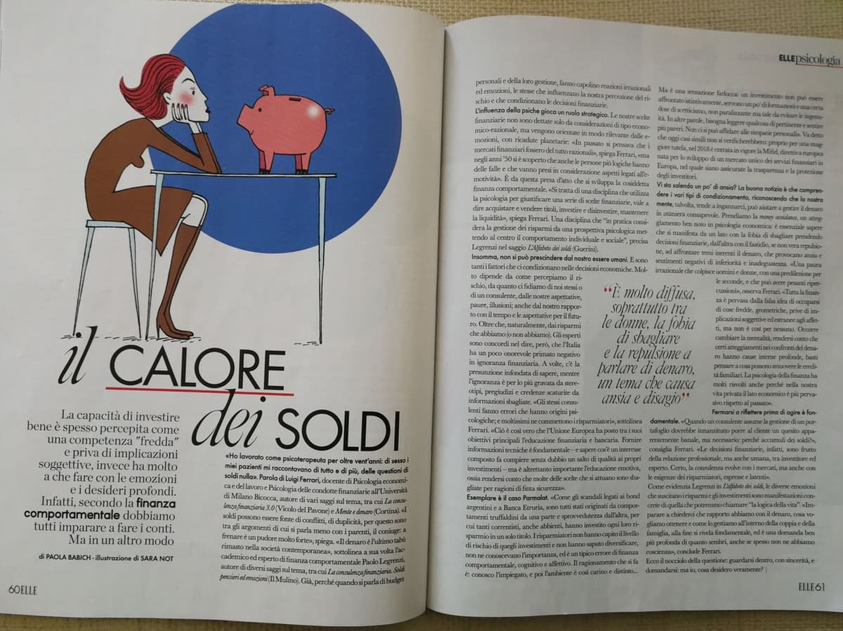 Il Calore dei Soldi - Articolo di Paola Babich su Elle (Febbraio 2022)